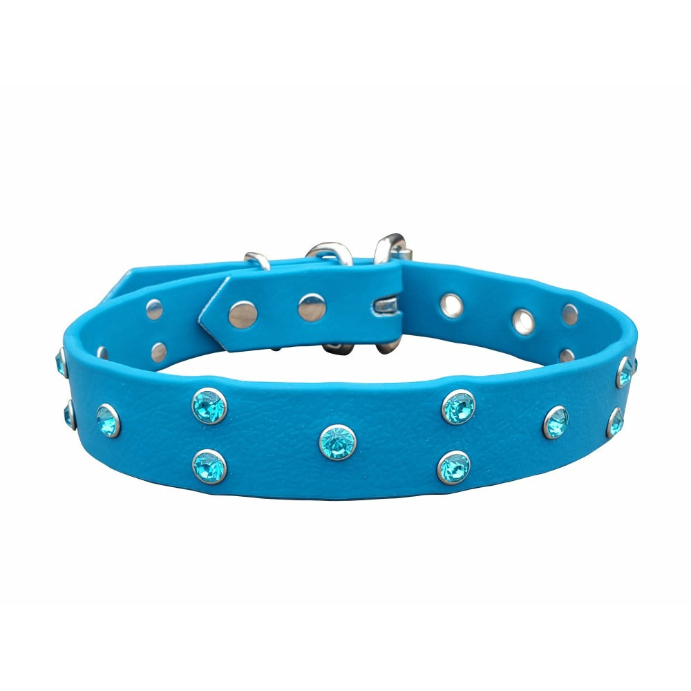 Turquoise Crystal Dog Collar