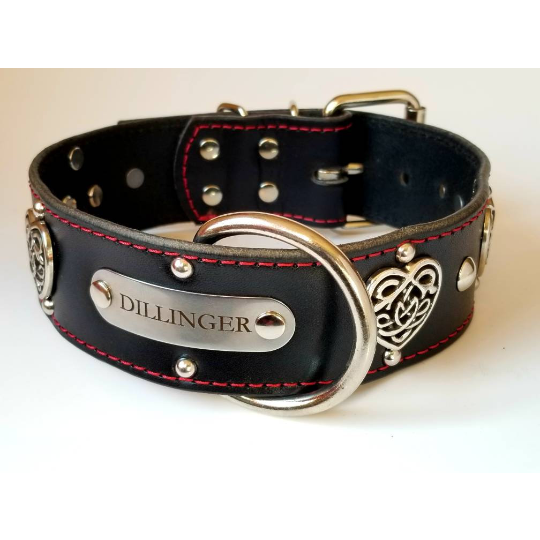 Celtic leather dog sales collar
