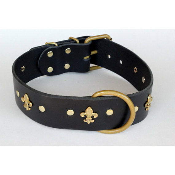 Pin by Asia on Ruff  Studded leather, Black leather collar, Leather dog  collars