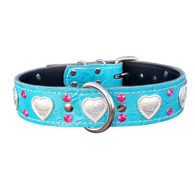 Leather Dog Collar With Hearts