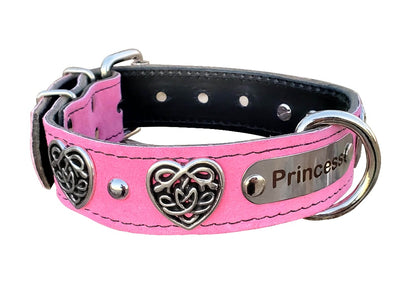 Personalized Celtic Heart Dog Collar