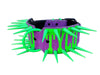 extreme large neon green spiked dog collar