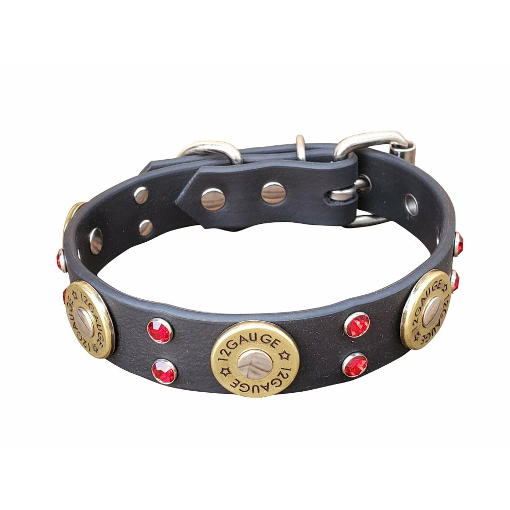 Black Shotgun Shell Dog Collar