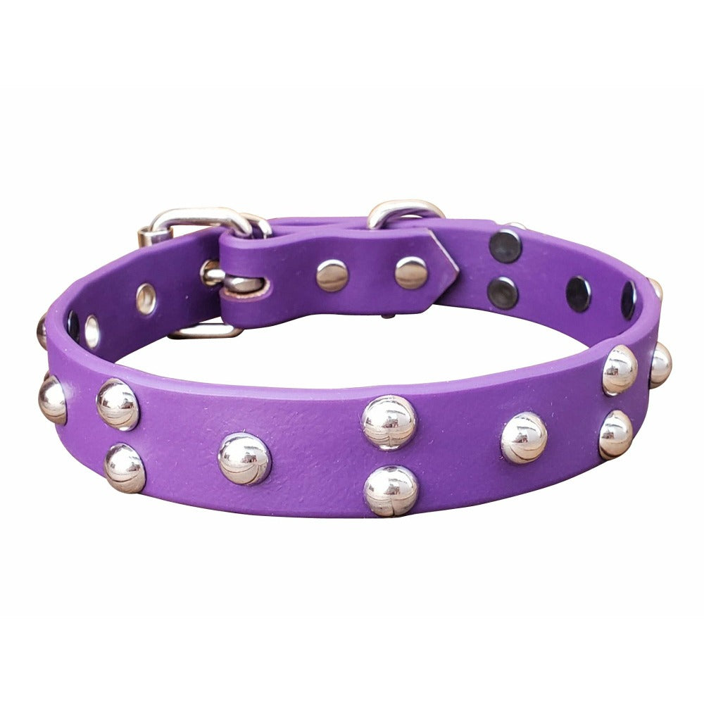 Purple Studded Dog Collar 