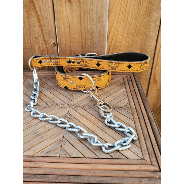 Matching  designer dog collar set