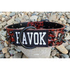 Spiked Red Leather Personalized Collar