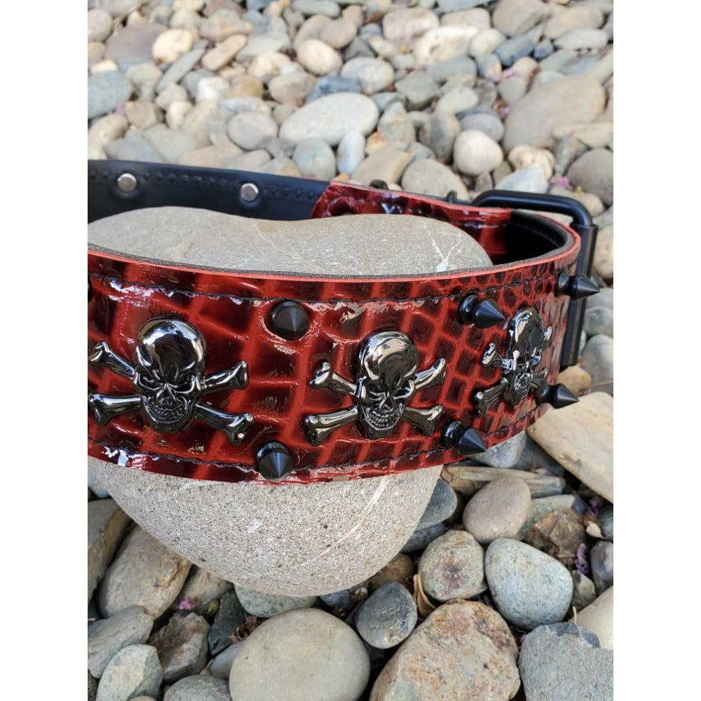 Leather rebel best sale flag dog collars