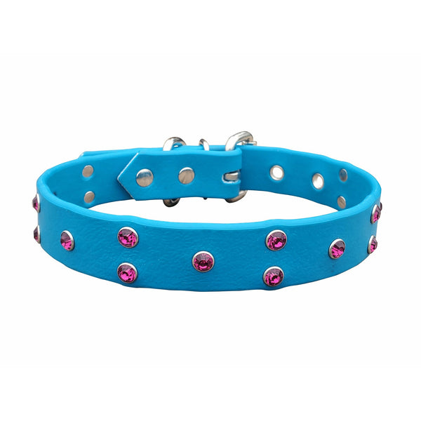 Turquoise Crystal Dog Collar