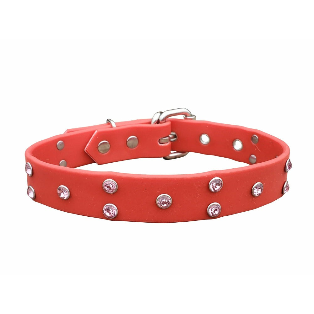 Red Crystal Dog Collar