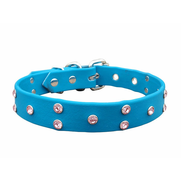 Turquoise Crystal Dog Collar