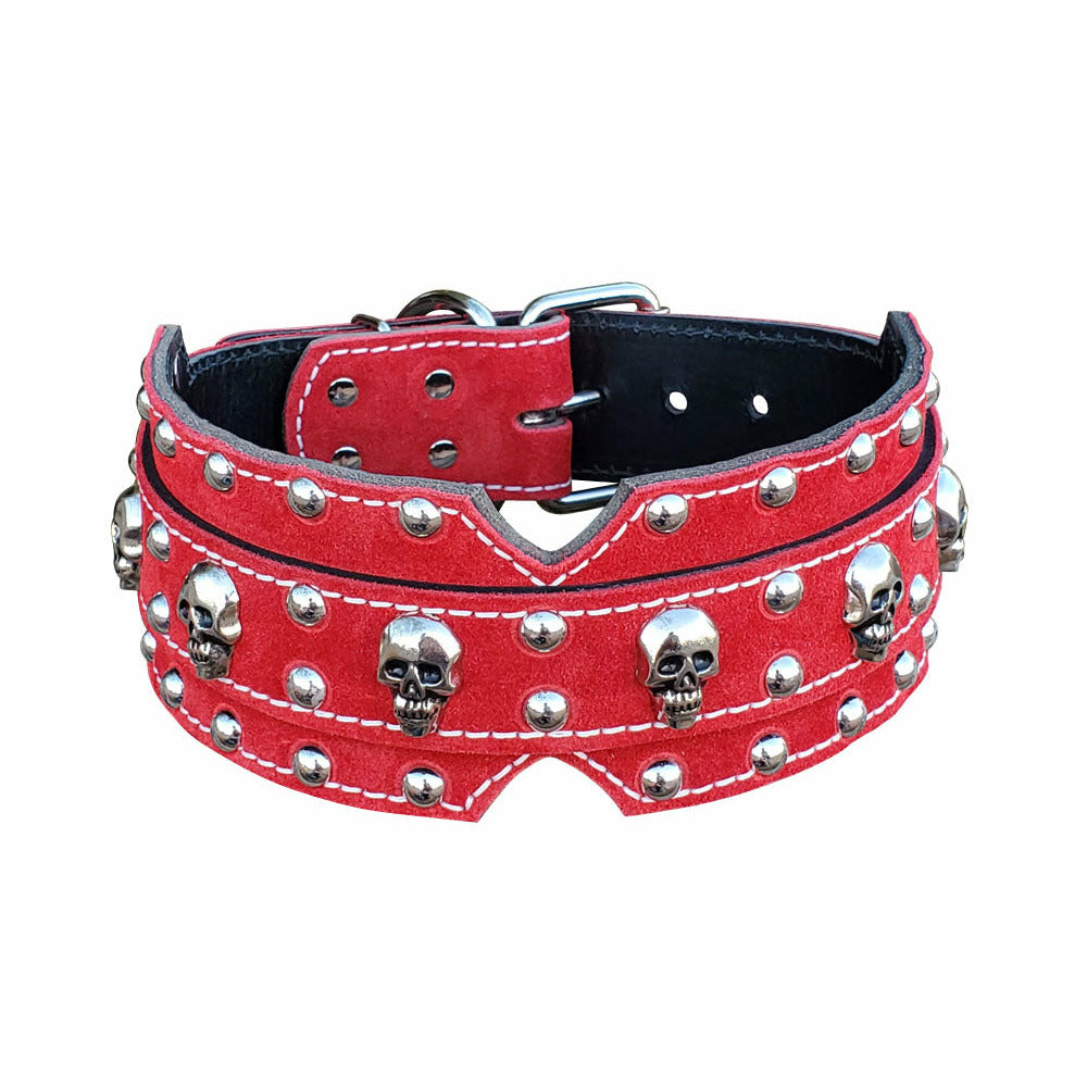 3" Large Cane Corso Dual Layer Leather Dog Collar
