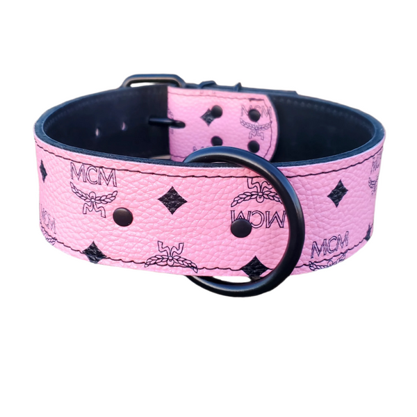 2" Pink Designer Dog Collar Fits 20" to 24"