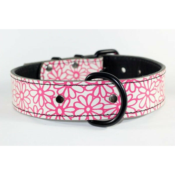 pink floral collar