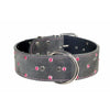 Dark Grey Suede Crystal Collar