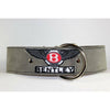 BENTLEY LEATHER DOG COLLAR - GREY SUEDE LEATHER BENTLEY COLLAR-Rad N Bad Collars