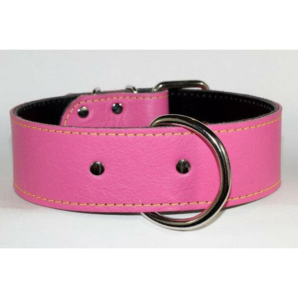 ITALIAN PINK LEATHER COLLAR