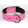 ITALIAN PINK LEATHER DOG COLLAR-Rad N Bad Collars