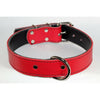 RED LEATHER DOG COLLAR - SMOOTH RED LEATHER-Rad N Bad Collars