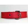 ITALIAN RED LEATHER DOG COLLAR 