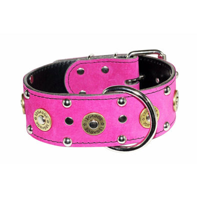 Suede Leather Shotgun Shell Collar