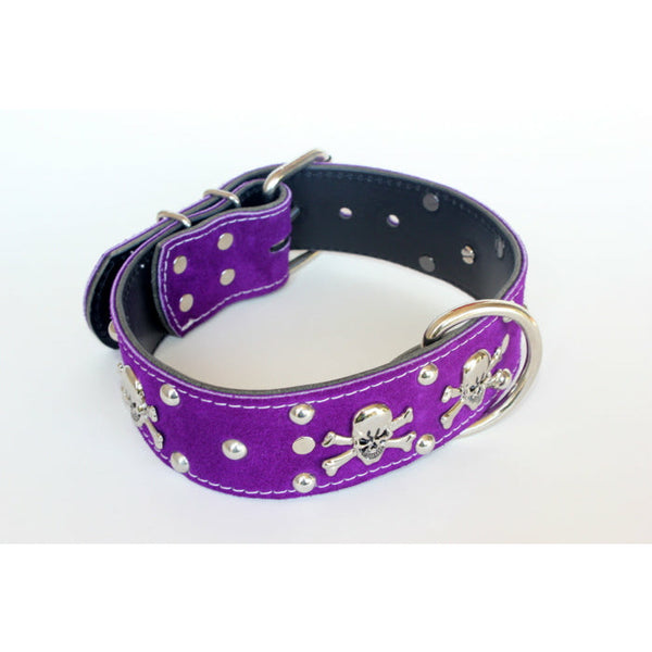 stud skull collar, American bully leather dog collar with skulls, skull big dog collar, strong large dog collar