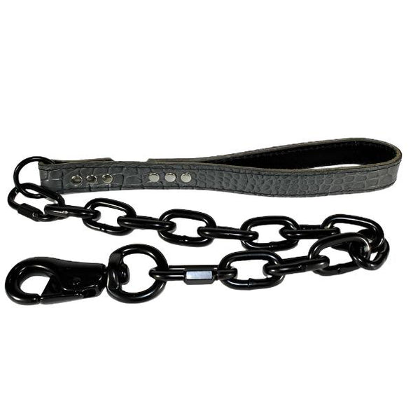 Black Powder Coated Chain Dog Leash