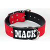 personalized suede leather dog collar