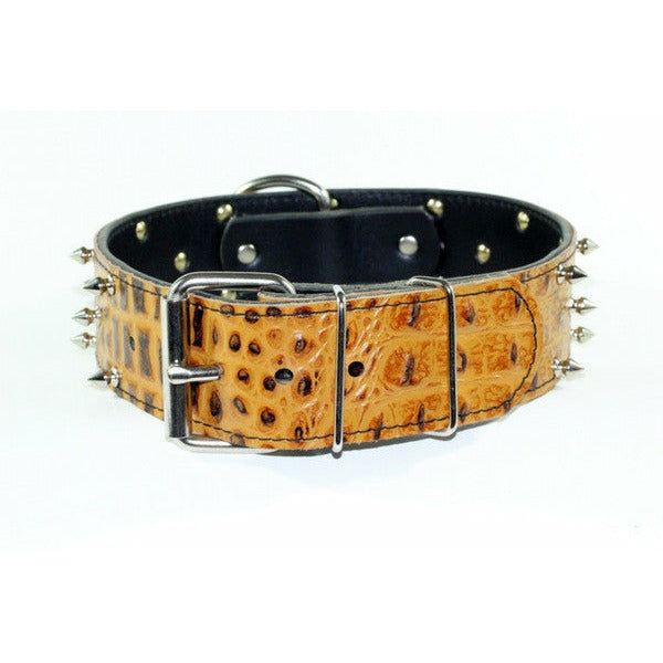 cane corso leather spike collar