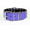 croc embossed leather collar