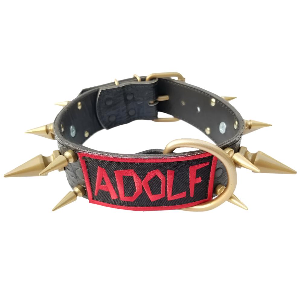 Gold spiked dog collar online