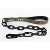 Camo Leather Dog Leash with Red Chain
