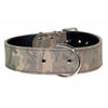 GREEN CAMO LEATHER DOG COLLAR