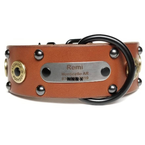 personalized leather dog collar