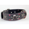 doberman leather crystal dog collar