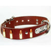 bullet leather dog collar