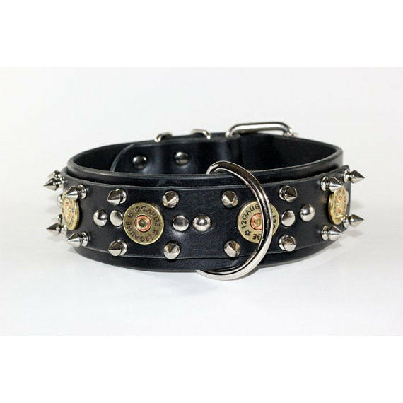 pitbull leather collars - Pitbull spike collar - Leather Spiked Pitbull Collar 