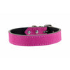 RED SUEDE LEATHER DOG COLLAR