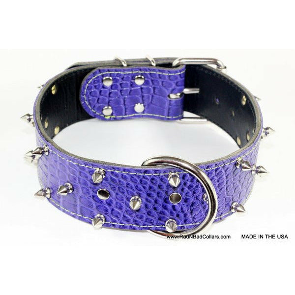 LEATHER SPIKED DOG COLLAR