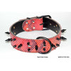 spiked snake skin leather dog collar