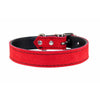 RED SUEDE LEATHER DOG COLLAR